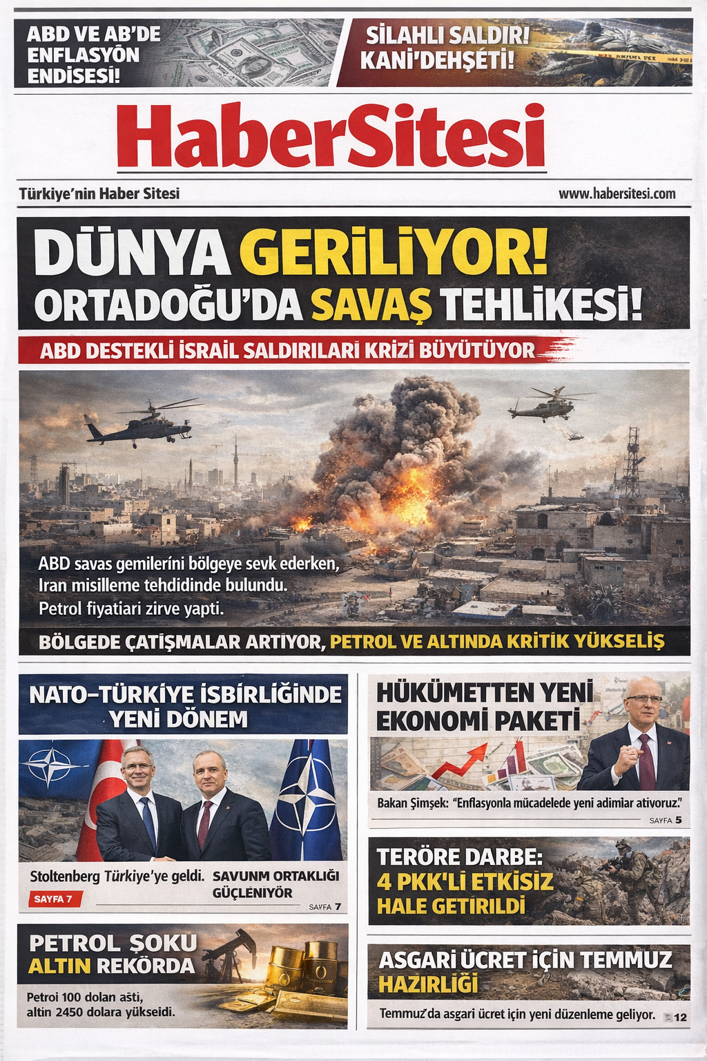 Gazete manşet